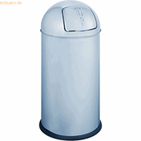 Alco Abfallsammler mit Push-Klappe Metall 28l silber