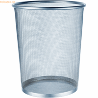 Alco Papier-Abfallsammler lackiertes Metall gelocht silber