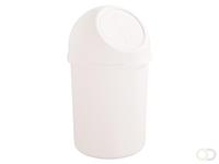 Helit Abfallbehälter 6l Kunststoff mit Push-Deckel weiß