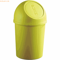 Helit 6 x  Abfallbehälter 6l Kunststoff mit Push-Deckel gelb