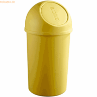 Helit 2 x  Abfallbehälter 45l Kunststoff mit Push-Deckel gelb