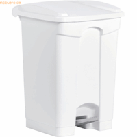 Helit Tretabfallbehälter Kunststoff rechteckig 45l weiß mit weißem Dec