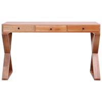 VidaXL Computertisch Natur 115x47x77 cm Massivholz Mahagoni 