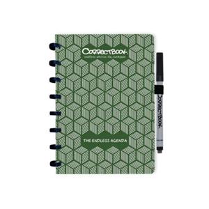 Correctbook Endless Agenda A5, uitwisbaar / herbruikbaar, Forest Green (donkergroen)