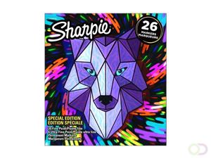 Sharpie permanente marker Wolf Pack, fijn, blister van 26 stuks, assorti