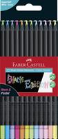 Faber-Castell Dreikant-Buntstifte Black Edition, 12er Etui