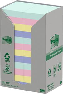 Post-It Sticky Notes Kleurenassortiment 38 x 51 mm 100 Vellen Pak van 24