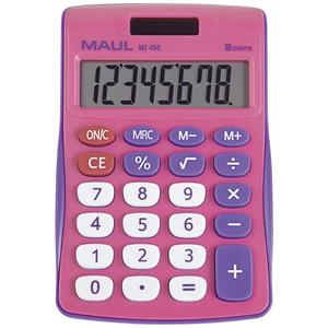 Maul MJ 450 Tischrechner Pink Display (Stellen): 8 batteriebetrieben, solarbetrieben (B x H) 113mm x