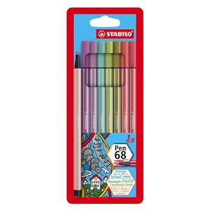 Viltstift STABILO Pen 68 etui à 8 kleuren