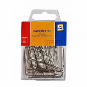 Soho Paperclips 50 X 8 Mm Staal Zilver 30 Stuks