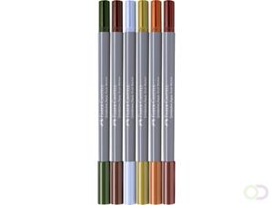 Faber-Castell Dubbele marker Goldfaber 164521 Kleurenassortiment Grijs 6 Stuks