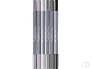 Faber-Castell Dubbele marker Goldfaber 164522 Grijs 6 stuks