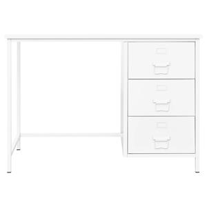 vidaXL Bureau industrieel met lades 105x52x75 cm staal wit