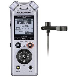 Olympus Digitales Diktiergerät LS-P1 Lavalier Kit Aufzeichnungsdauer (max.) 123h Silber