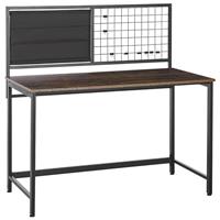 BELIANI Thuiskantoor bureau 118 x 60 cm donker hout met zwart VINCE