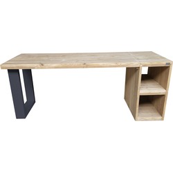 Wood4you Bureau San Diego - steigerhout 150Lx74Dx75H cm antraciet