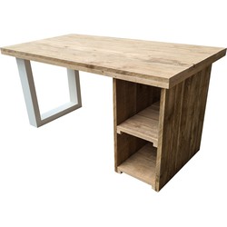 Wood4you Bureau San Diego - steigerhout 150Lx74Dx75H cm wit