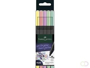 Faber-Castell Fineliner Grip 151602 Kleurenassortiment Grijs 5 Stuks