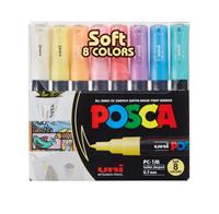 POSCA marker sæt Soft Colors PC-1M 8 ass.