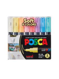 POSCA marker sæt Soft Colors PC-1M 8 ass.