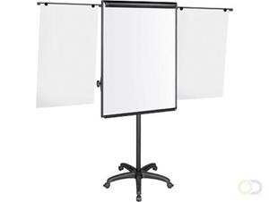 Pergamy Excellence mobiele magnetische flipchart met papierklem en 2 uitschuifbare armen ft 107 x 75 cm