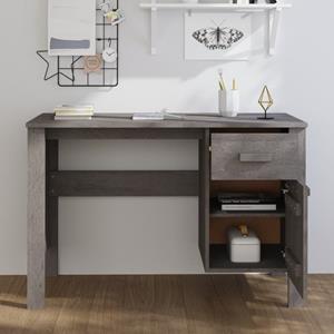 Bureau 113x50x75 cm massief grenenhout lichtgrijs