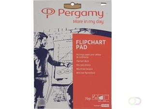 Pergamy zelfklevend table top flipchartblok, ft 58,5 x 50 cm, blanco, pak met 20 blad