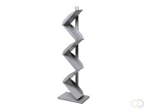 Brochurestandaard Zigzag Standard Zilver 6x A4