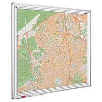 Smit Visual Landkaart bord Softline profiel 8mm, Madrid  1100x1100mm