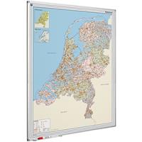 Smit Visual Landkaart bord Softline profiel 8mm, Nederland Wegenkaart  900x1200mm
