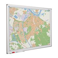 Smit Visual Landkaart bord Softline profiel 8mm, Nijmegen  1000x1300mm