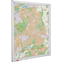 Smit Visual Landkaart bord Softline profiel 8mm, Eindhoven  1000x1300mm