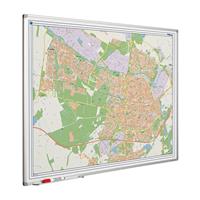 Smit Visual Landkaart bord Softline profiel 8mm, Tilburg  1000x1300mm