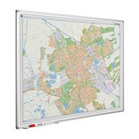 Smit Visual Landkaart bord Softline profiel 8mm, Groningen  1000x1300mm