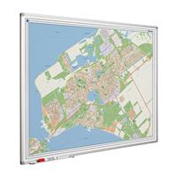 Smit Visual Landkaart bord Softline profiel 8mm, Almere  1000x1300mm