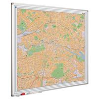 Smit Visual Landkaart bord Softline profiel 8mm, Berlijn  1100x1100mm
