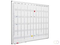Smit Visual Planbord Softline profiel 8mm, Verticaal jaar, GB incl. maand-/dagen-/cijferstroken