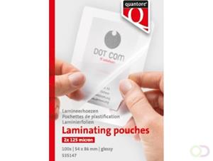 Quantore Lamineerhoes  creditcard 54x86mm 2x125micron 100stuks