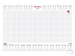 Bureau-onderlegblok 2023 Quantore ruit 56,5X36CM  wit