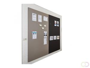 Smit Visual Prikbordwand frameless, paneel bulletin grijs