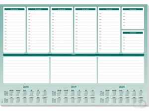 Sigel Kalender-Schreibunterlage Weekly Planner Maxi 52 Blatt 3-Jahres-