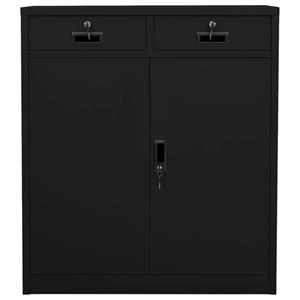 vidaXL Büroschrank Schwarz 90x40x102 cm Stahl 