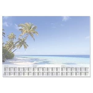 Sigel Bureau onderlegger/placemat van papier 59.5 x 41 cm - Kalender 2021/2022 - 30 vellen - Bureau beschermer / placemat