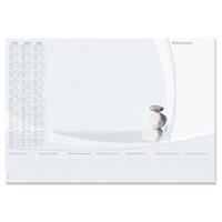 Sigel Bureau onderlegger/placemat van papier 59.5 x 41 cm - Kalender 2021 - 30 vellen - Bureau beschermer / placemat