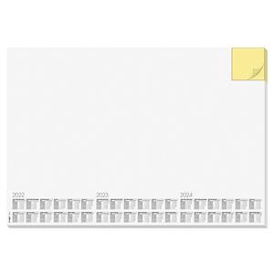 Sigel Bureau onderlegger/placemat van papier 59.5 x 41 cm - Kalender - 30 vellen - Bureau beschermer - design memo white