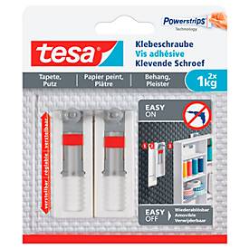 tesa Powerstrips Klebeschraube für Tapete/Putz, weiß