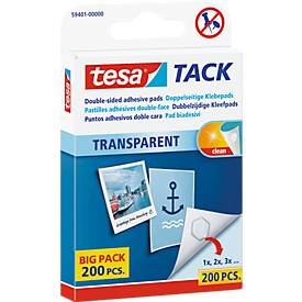 Tesa Dubbelzijdige kleefpads  tack transparant 200stuks