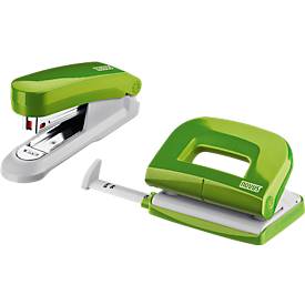 Novus Schreibtisch-Set Twinset Heftgerät+Locher E 15/E 210 green