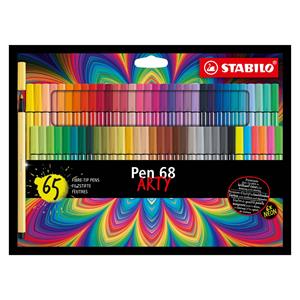 STABILO Fasermaler Pen 68, 65er Kartonetui ARTY