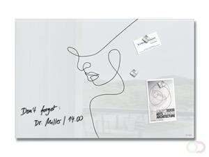 Glas-magneetboard Sigel Artverum Line Art. 600x400x15mm